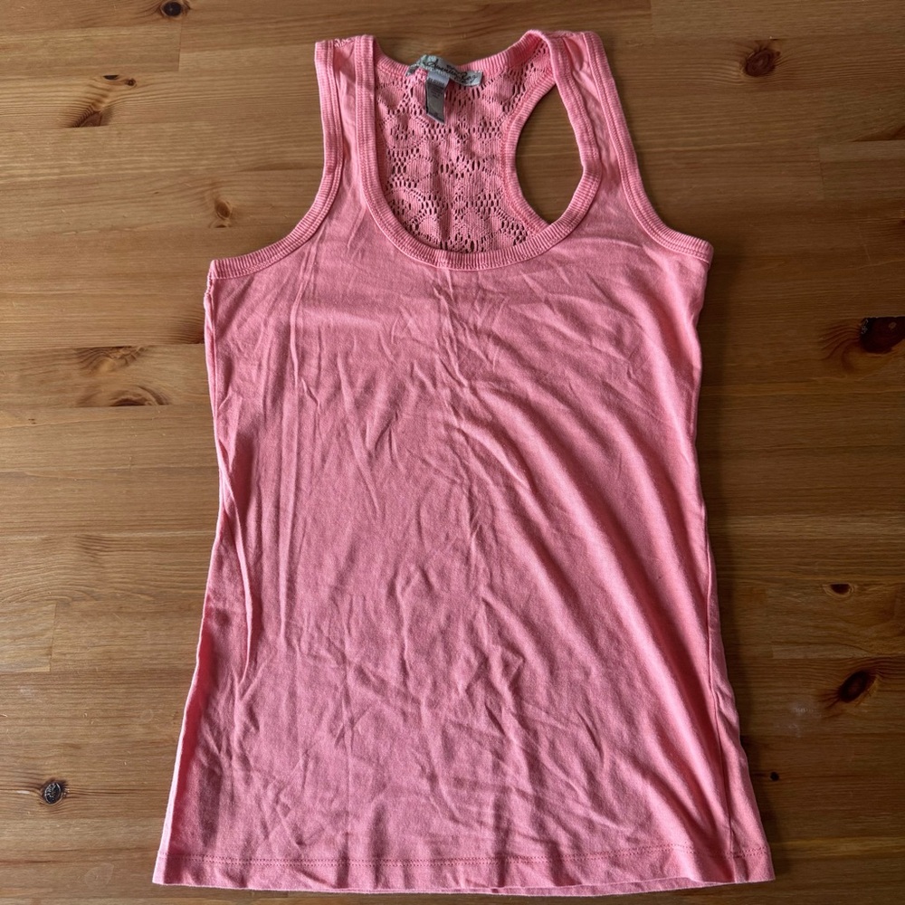 Y2K racer back tank top with cut out detail